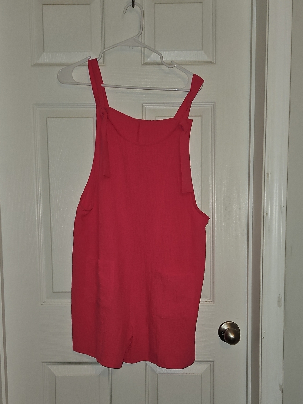 Bright Pink Tie-Strap Romper